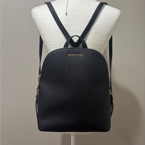 Michael Kors Medium Jet Black Backpack - Picture 1 of 4